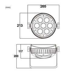 LIGHT4ME FRAME PAR 7x12 LED RGBW spotlight lyseffekt