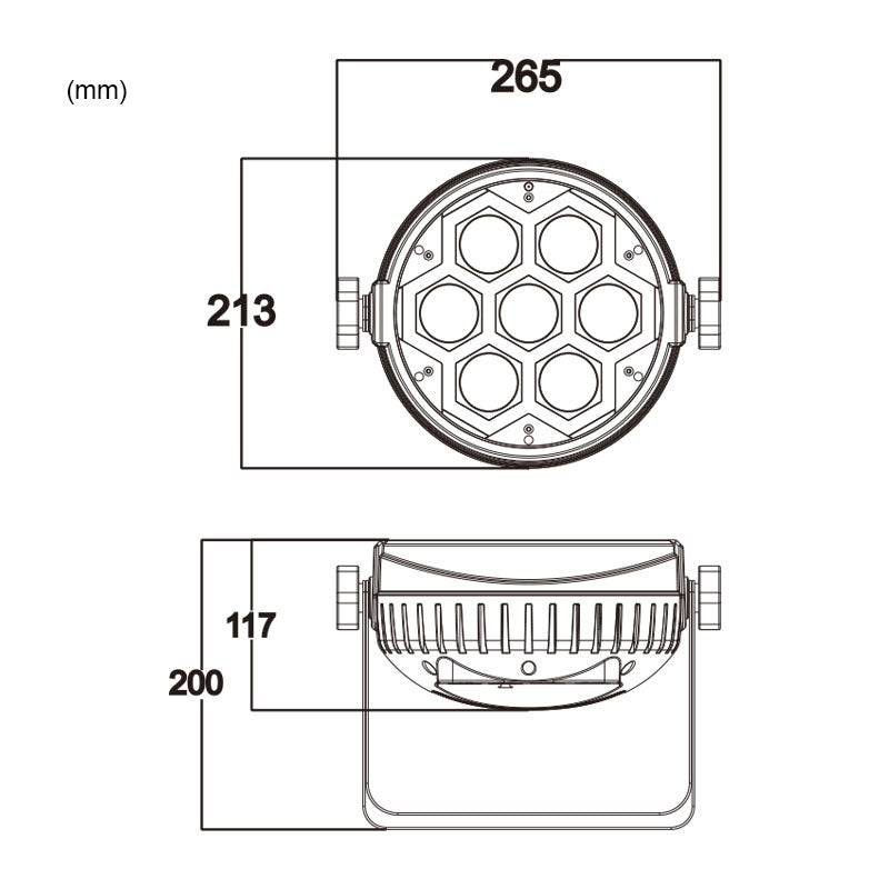 LIGHT4ME FRAME PAR 7x12 LED RGBW spotlight lyseffekt