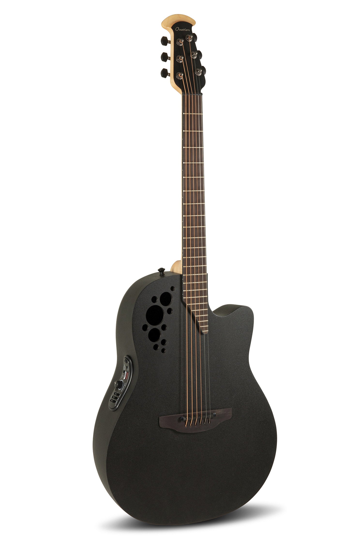 Ovation E-Acoustic Guitar Elite TX Deep Contour Cutaway - Black Textured (2078TX-5-G)