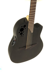 Ovation E-Acoustic Guitar Elite TX Deep Contour Cutaway 12-string - Black Textured (2058TX-5-G)