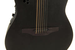 Ovation E-Acoustic Guitar Elite TX Deep Contour Cutaway 12-string - Black Textured (2058TX-5-G)
