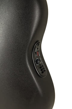 Ovation E-Acoustic Guitar Elite TX Mid Cutaway - Black Textured (1778TX-5-G)