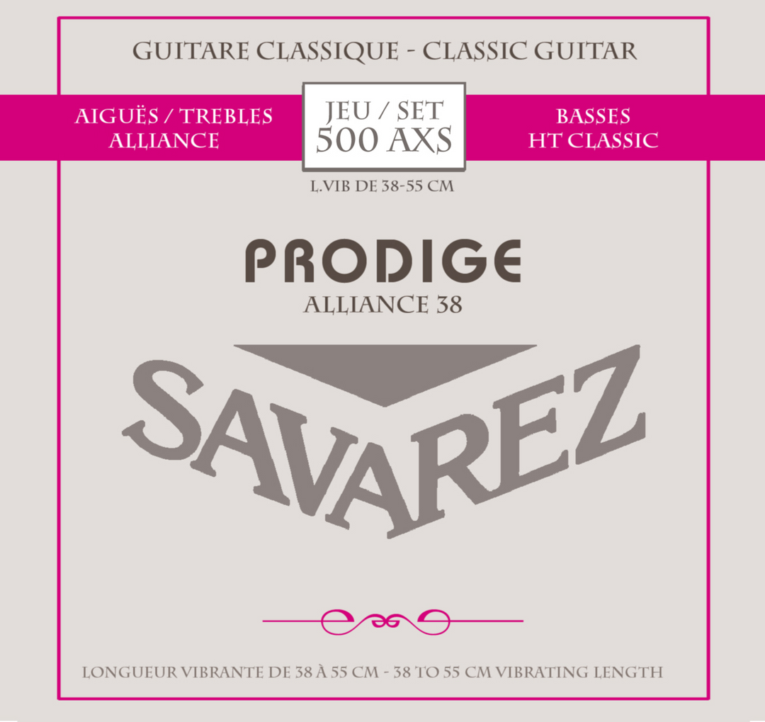 Savarez Strings for classic guitar Prodige 38 Children's Guitar - 1/8-1/2 Carbon (500 AXS)