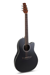 Applause E-Acoustic Guitar AB28 Super Shallow Bowl Cutaway - Black Satin (AB28-5S)