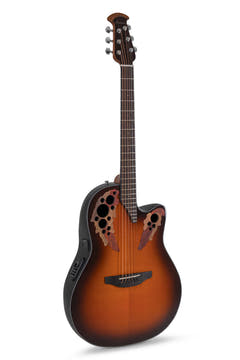Ovation E-Acoustic Guitar Celebrity Elite Mid Cutaway - Sunburst (CE44-1-G)
