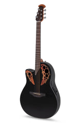 Ovation E-Acoustic Guitar Celebrity Elite Mid Cutaway - Black (CE44L-5-G)