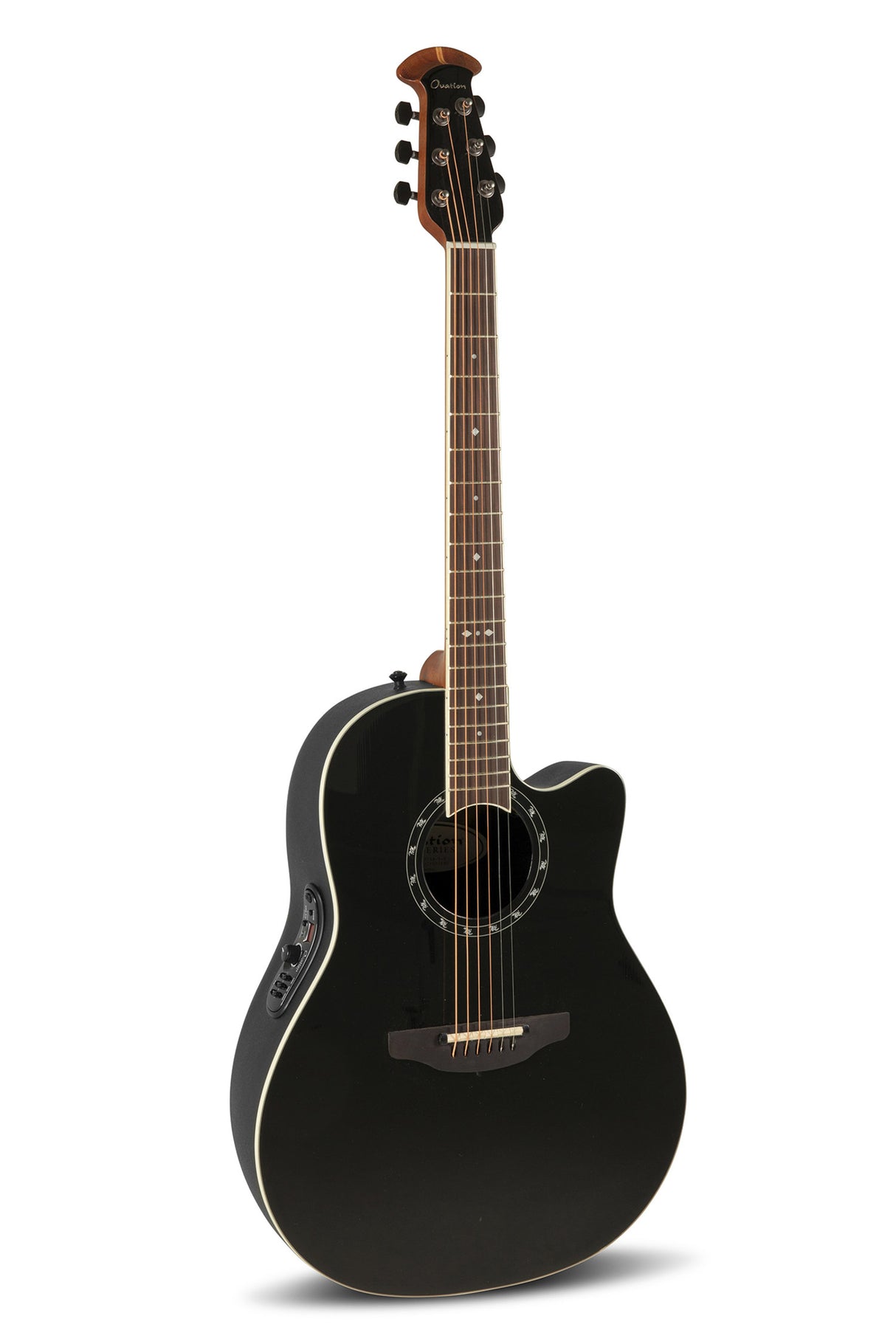 Ovation E-Acoustic Guitar Standard Balladeer Deep Contour Cutaway - Black (2771AX-5-G)