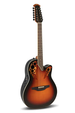 Ovation E-Acoustic Guitar Standard Elite Deep Contour Cutaway 12-string - New England Burst (2758AX-NEB-G)