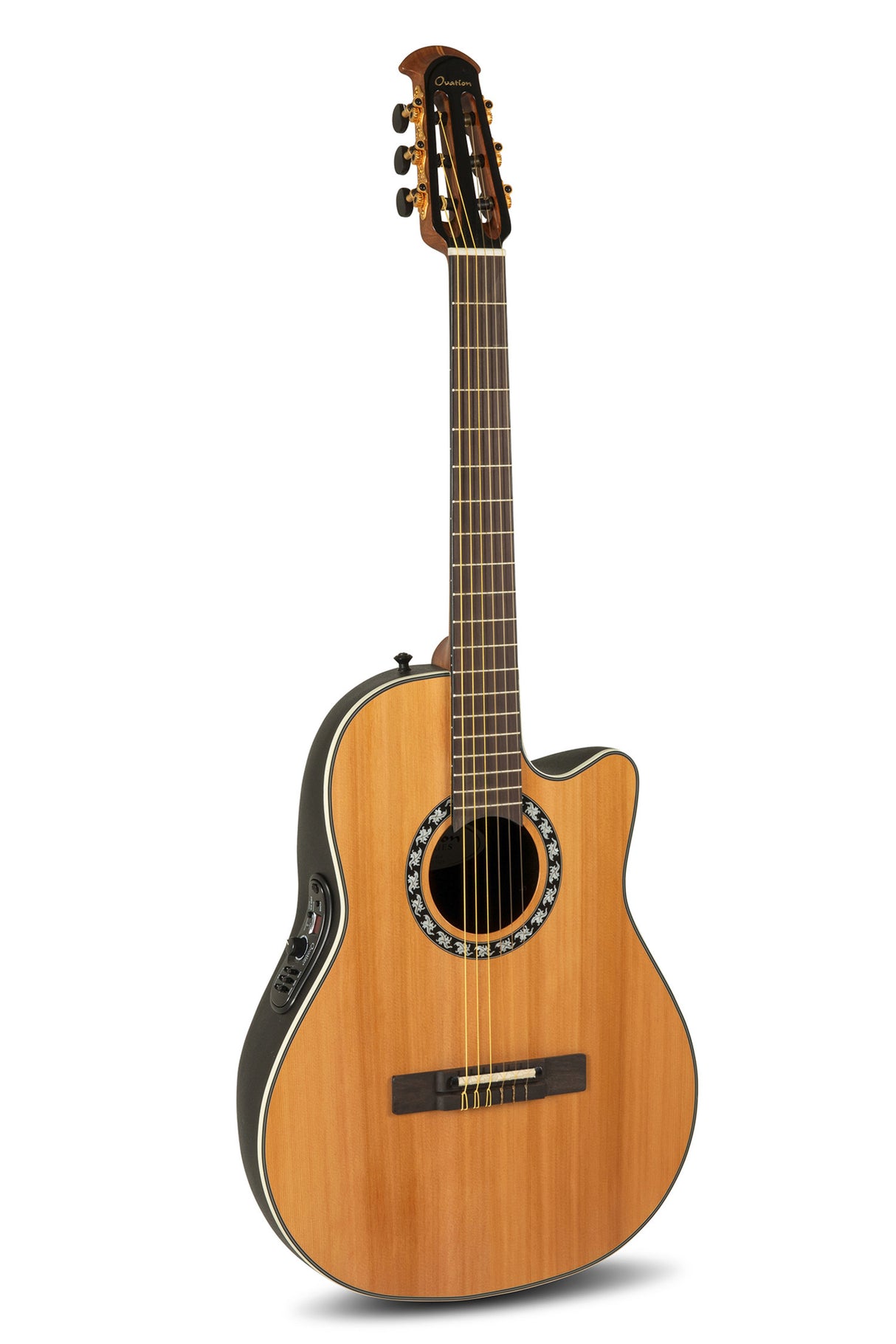 Ovation E-Acoustic classical guitar Classic Nylon Legend Mid Cutaway - Natural (1773AX-4-G)