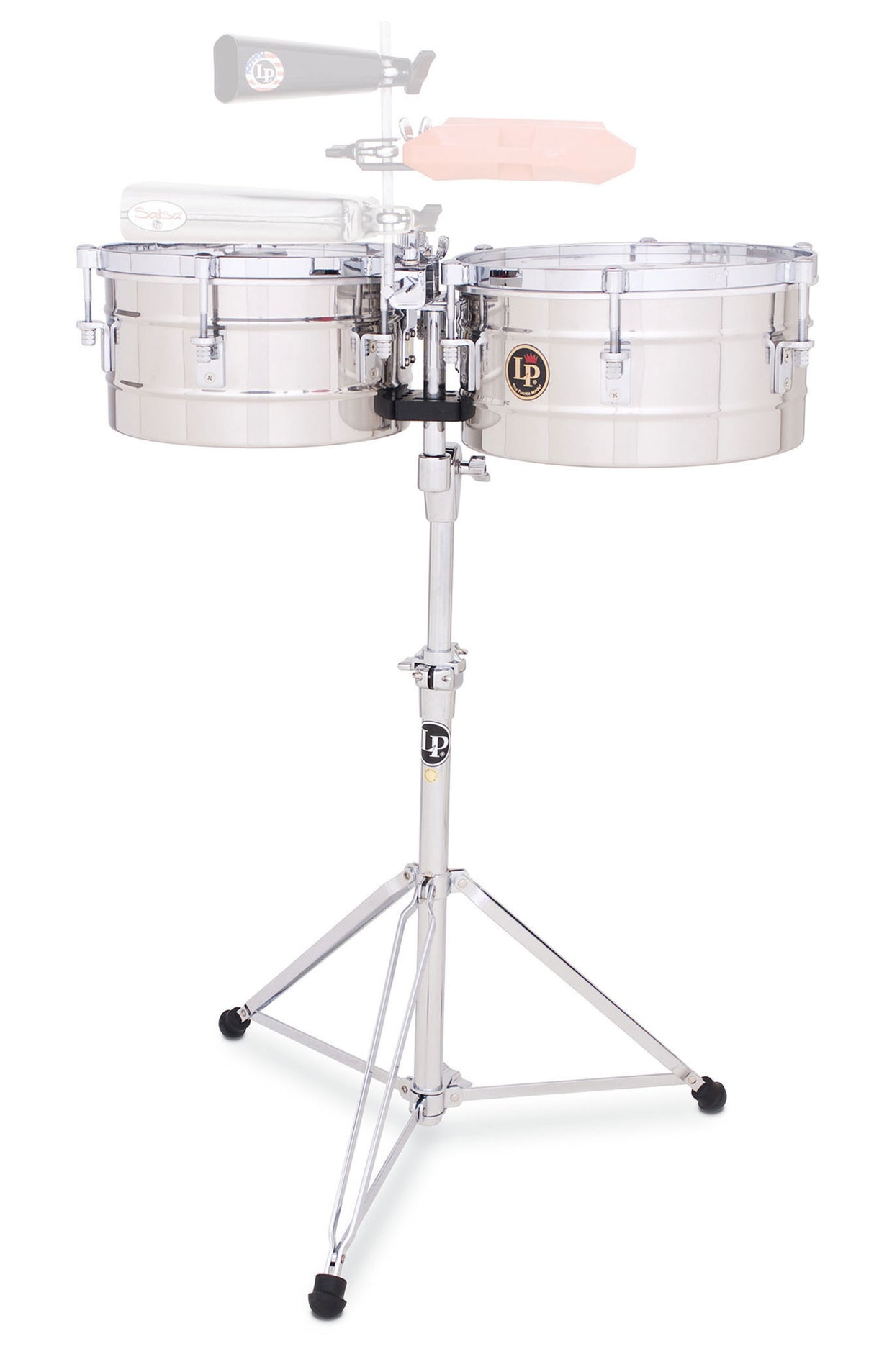 Latin Percussion Timbales Tito Puente Stainless Steel - 12"/13" (LP255-S)