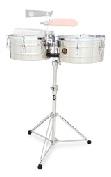 Latin Percussion Timbales Tito Puente Stainless Steel - 13"/14" (LP256-S)