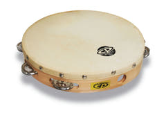 Latin Percussion Tambourine CP Wood - 10", single row (CP379)