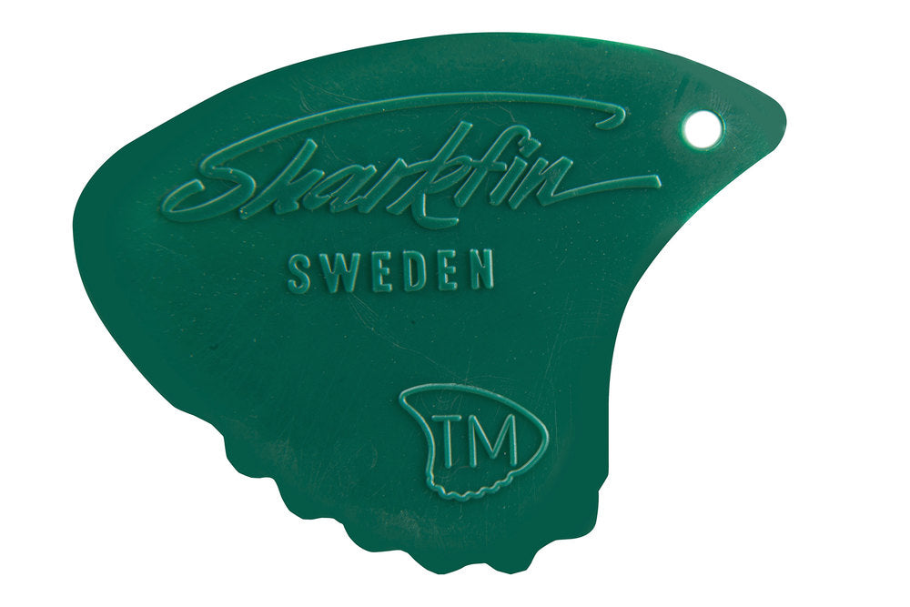 Shark Fin Relief plektre, 0,35 mm ekstra blød, grøn, 12 stk.
