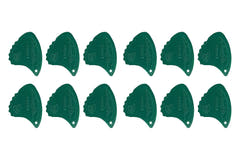 Shark Fin Relief plektre, 0,35 mm ekstra blød, grøn, 12 stk.