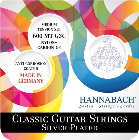 Hannabach Strings for classic guitar 600 G3C G3 CARBON - Set (600 MTG3C)