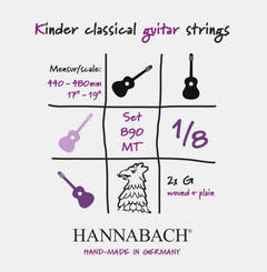 Hannabach Strings for classic guitar Serie 890 1/8 guitar for children Duel: 44-48 cm - Set of 2 G-Strings (890MT 1/8)