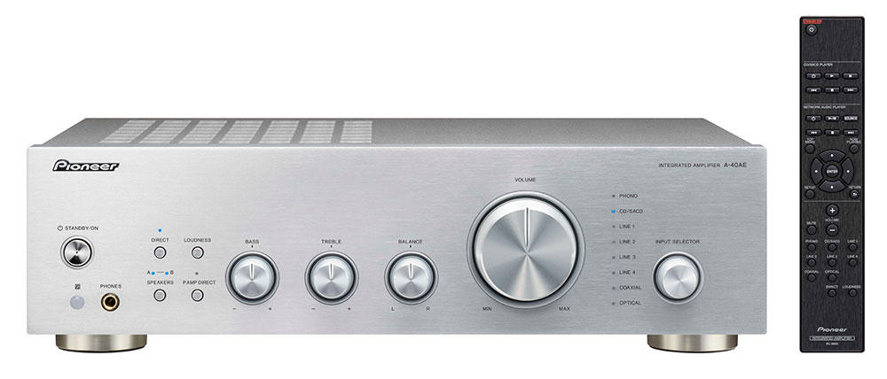 Pioneer A-40AE HI-FI Forstærker (Sølv, 2x60W)