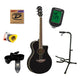 Yamaha APX600 Western Guitar Startpakke (Sort)