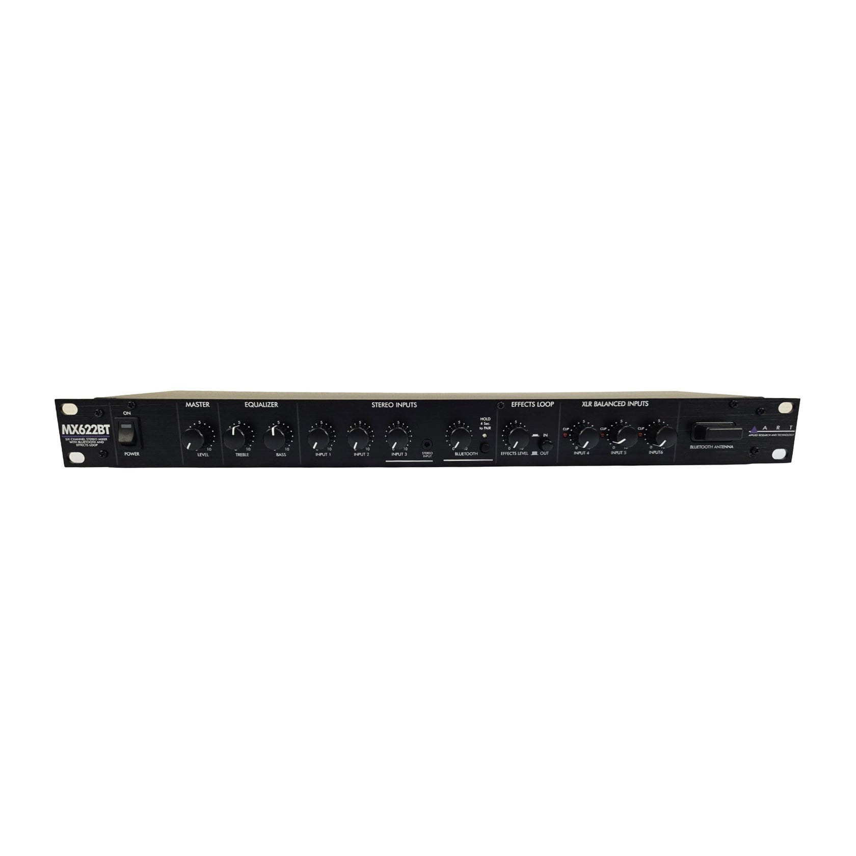ART installationsmixer 6 kanaler Stereo med EQ og Bluetooth 5.0 (ART-MX622BT)