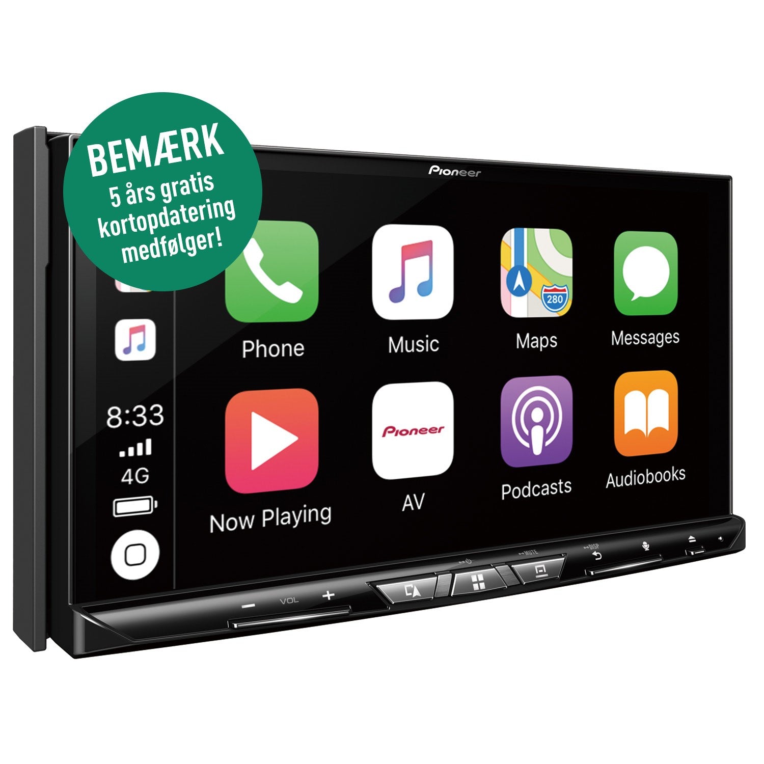 Pioneer AVIC-Z930DAB GPS Navigation, Trådløs Apple CarPlay og Bluetooth