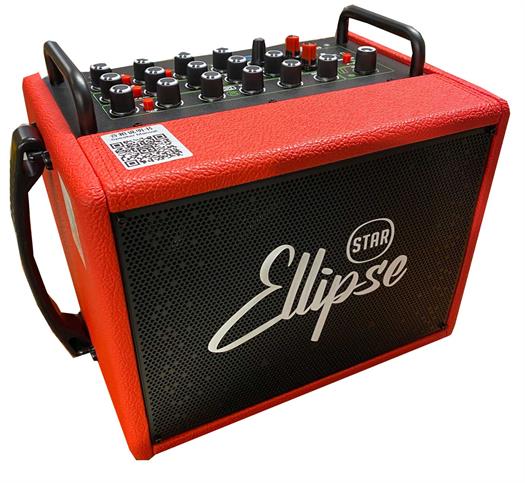Ellipse 120W batteridreven forstærker og taske - Q3 rød