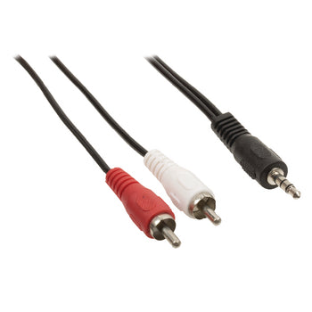 Adapter Kabel 3,5mm Jack Stereo til 2 x RCA Phono (3 mtr)
