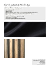 Akustikdug pr. 3 m² (Sort)