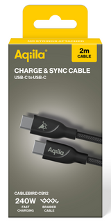 Aqiila Braided USB-C/USB-C 2.0 240W 2m Charging cable