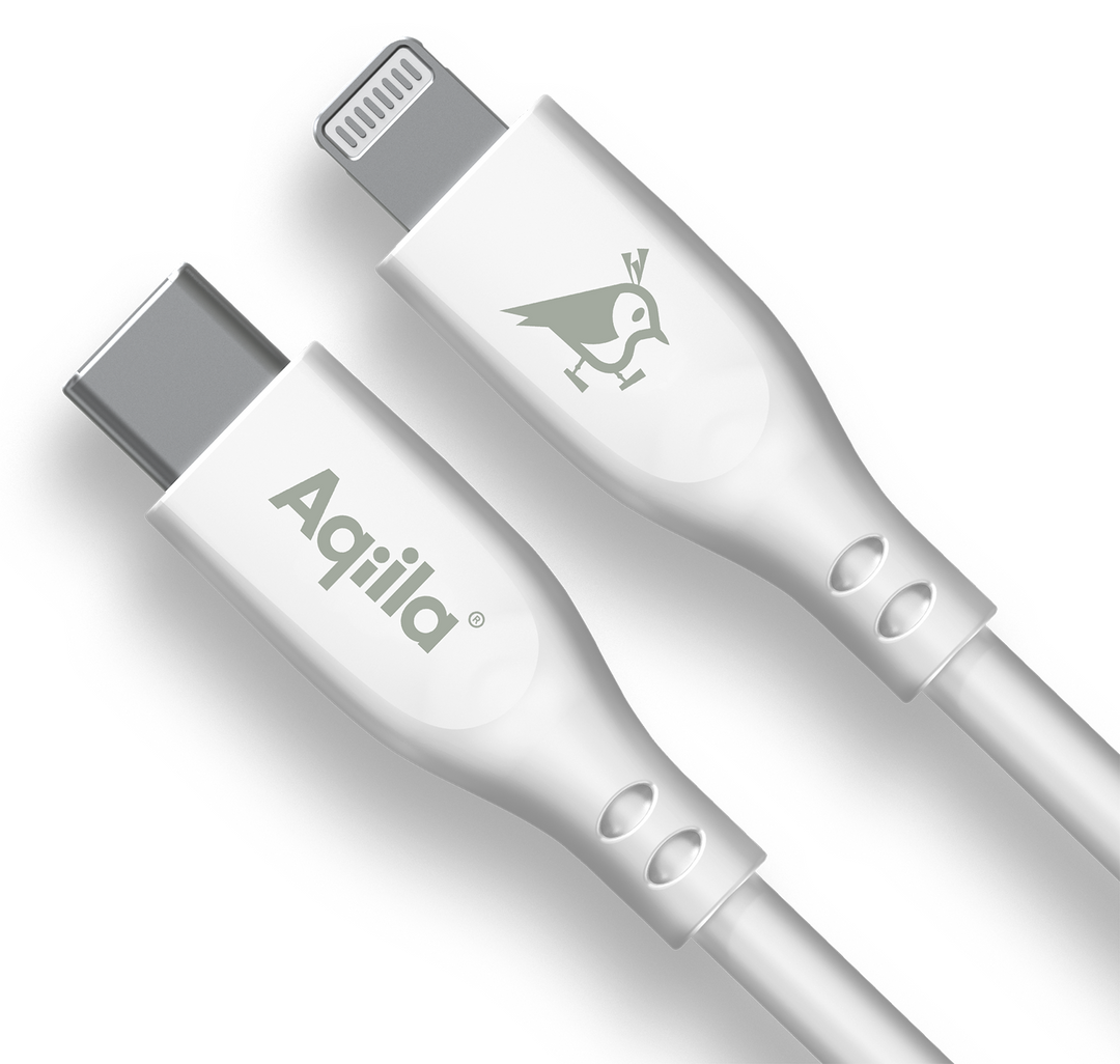 Aqiila Silicon USB-C/Lightni. 2.0 30W 1m Charging cable