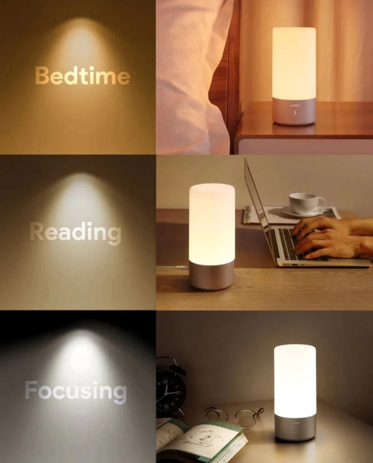 PARTIVARE - Aukey LT-T6 LED Bordlampe med Touch-styring