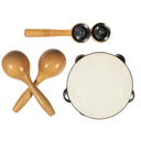 Børne Træ Percussion Gaveboks m. 3 dele