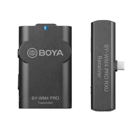 Boya trådløs sæt m/USB-c reciever og lavalier sender WM4