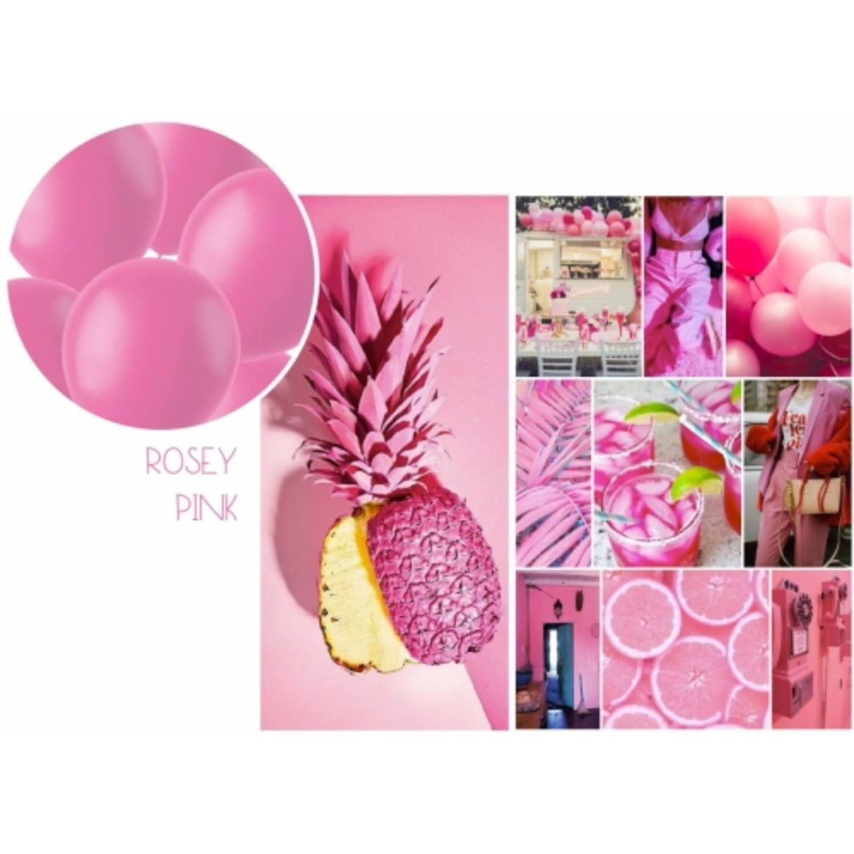Balloner 50 stk. (Mat Rosey Pink, 33cm)