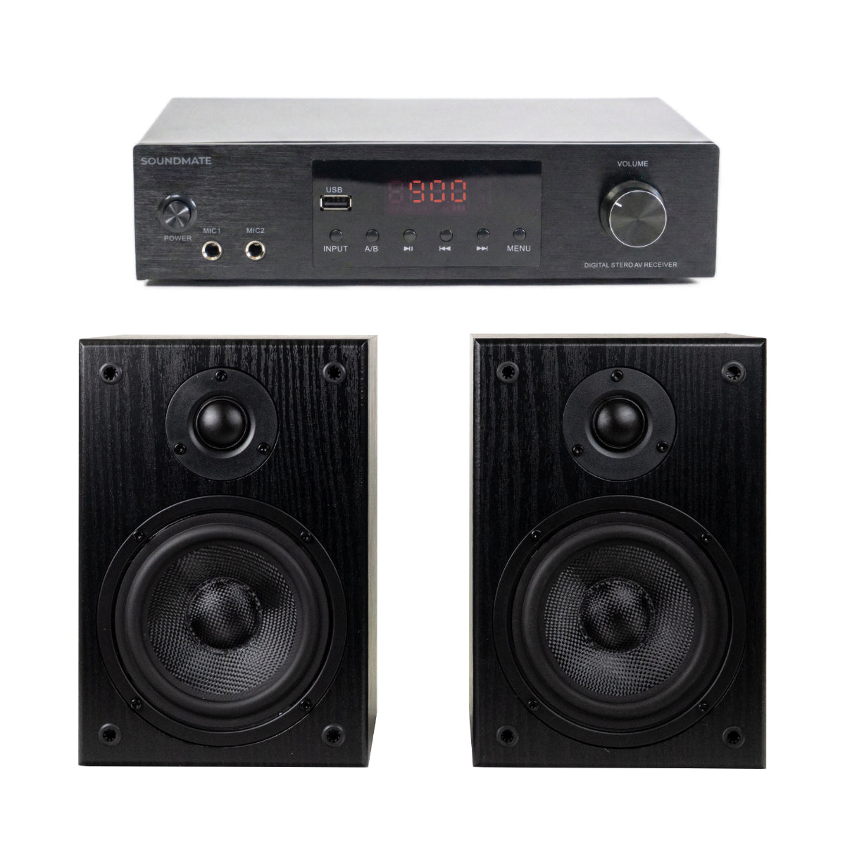 SoundMate HBS-05 Reolhøjtalere & Forstærker Bundle