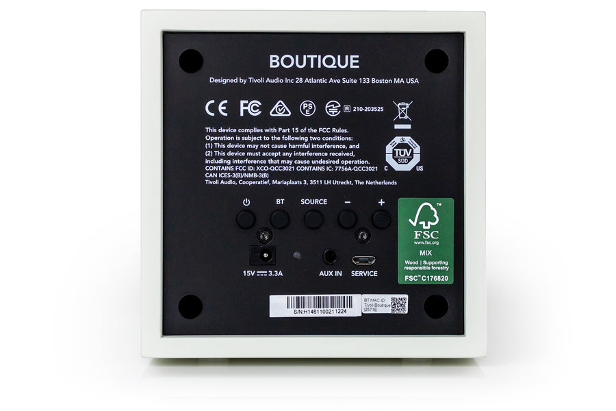 Tivoli Audio Boutigue Bluetooth højttaler, Hvid/Sølv