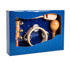 Børne Træ Percussion Gaveboks m. 4 dele