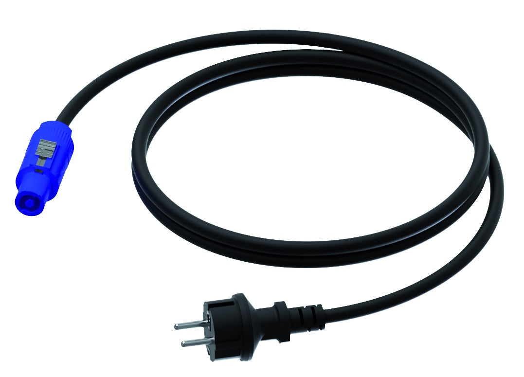 ProCab Powerkabel Shuko til Blå PowerCon 5 m