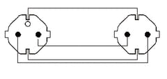 ProCab Shuko power forlænger kabel 3x1,5 mm2 1,5m