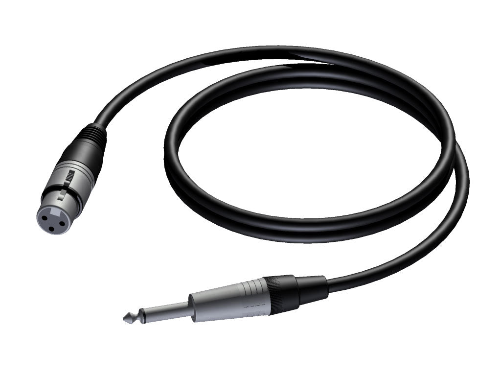 ProCab højttalerkabel  2 x 1,5 mm² Jack > XLR, 10 m
