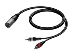 ProCab signalkabel XLR han > 2 x RCA - 10 m