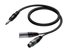 ProCab insert kabel XLR han & hun > Jack stereo 0,6 m
