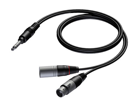 ProCab insert kabel XLR han & hun > Jack stereo 0,6 m