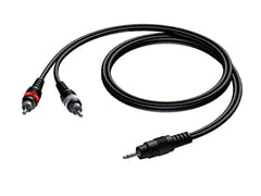 ProCab MiniJack 3,5 mm stereo > 2 x RCA - 20 meter