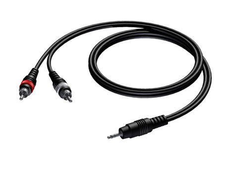 ProCab MiniJack 3,5 mm stereo > 2 x RCA - 5 meter