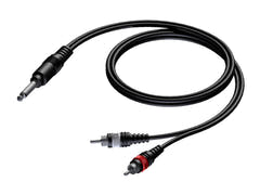 ProCab Jack mono > 2 x RCA - 3 meter