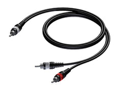 ProCab RCA han > 2 x RCA han - signalkabel 1,5 meter