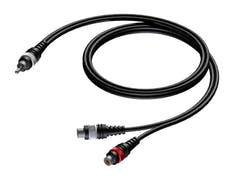 ProCab RCA han > 2 x RCA hun - signalkabel 0,25 meter