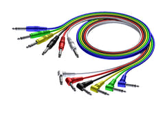 ProCab stereo jack/jack vinkel kabel sæt i 6 farver, 60 cm