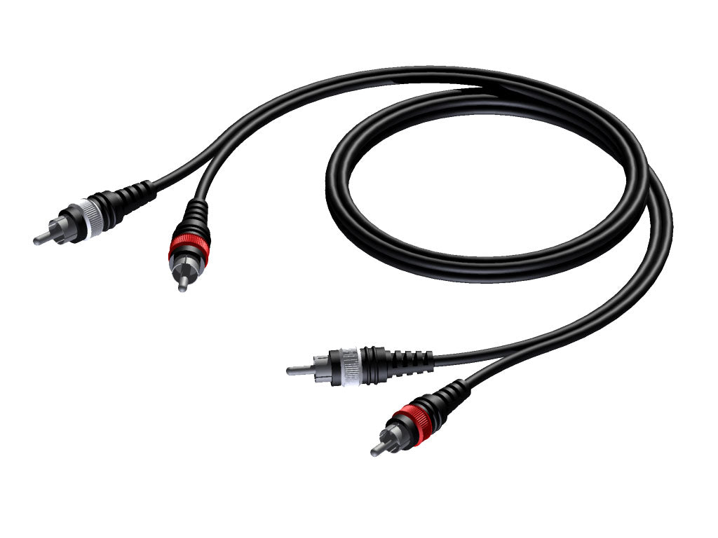 ProCab 2 x RCA han > 2 x RCA han - signalkabel 15 meter