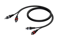 ProCab 2 x RCA hun > 2 x RCA han - signalkabel 3 meter